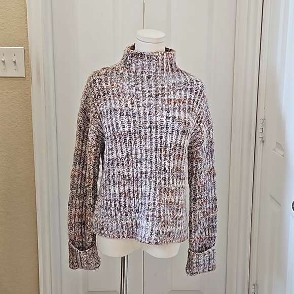 MADEWELL MICKNECK WOOL BLEND MULTICOLORED COZY HEAVY KNIT SWEATER SIZE XS - Picture 3 of 10